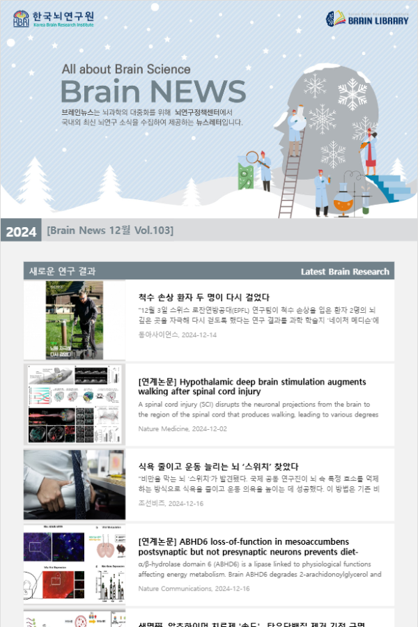 [Brain News 12월 Vol.103] 척수 손상 환자 두 명이 다시 걸었다