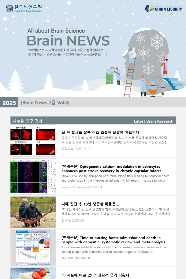[Brain News 2월 Vol.8] 뇌 속 별세포 칼슘 신호 조절해 뇌졸중 치료한다