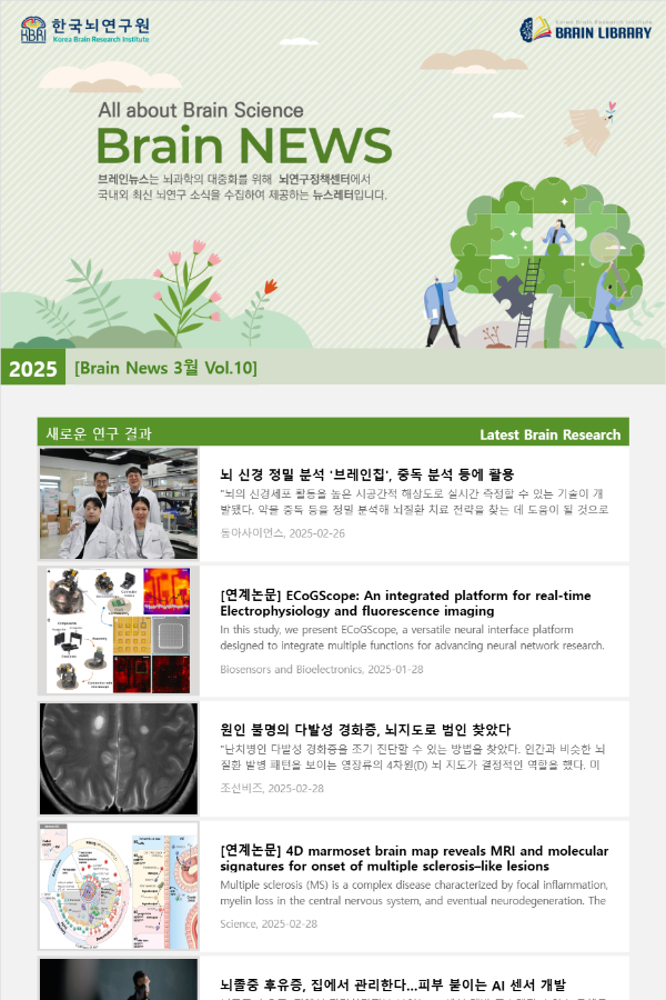 [Brain News 3월 Vol.10] 뇌 신경 정밀 분석 '브레인칩', 중독 분석 등에 활용