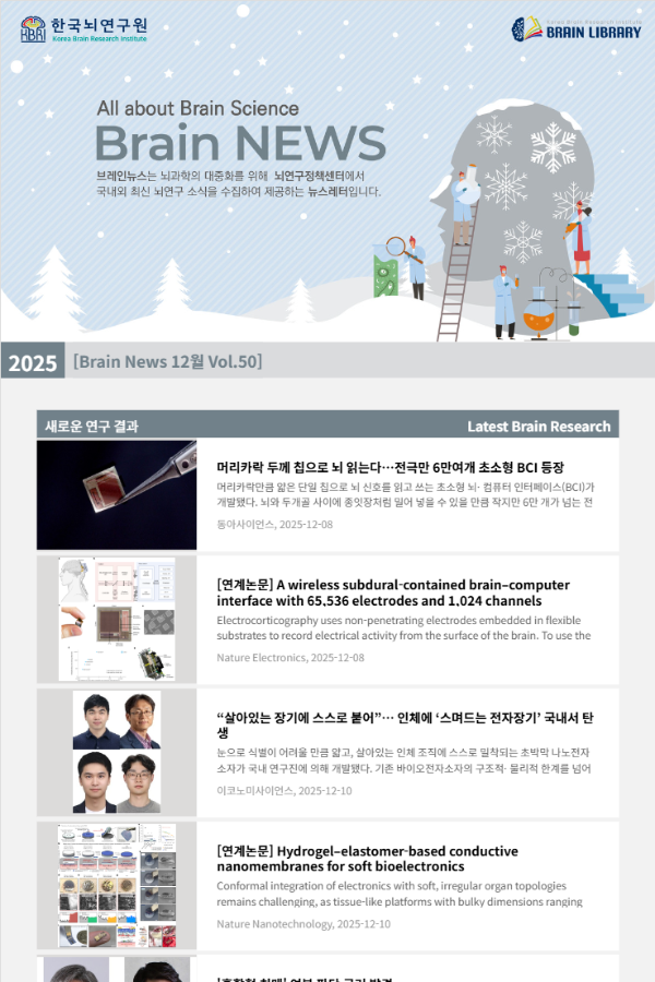 [Brain News 12월 Vol.50] 머리카락 두께 칩으로 뇌 읽는다…전극만 6만여개 초소형 BCI 등장