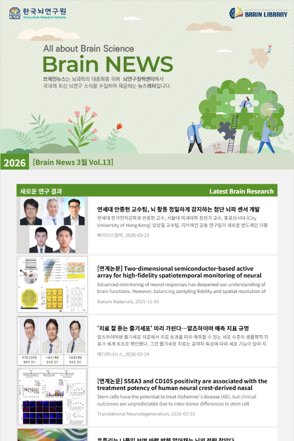 [Brain News 3월 Vol.13] 연세대 안종현 교수팀, 뇌 활동 정밀하게 감지하는 첨단 뇌파 센서 개발